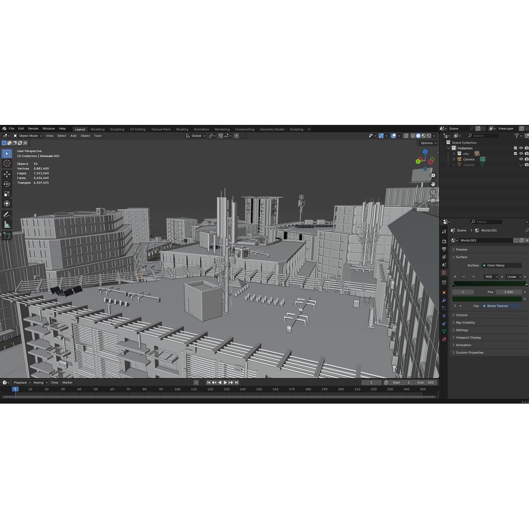 Realistic Urban City 3D Model – Morning Wet Street Scene, Blender & FBX - View 22
