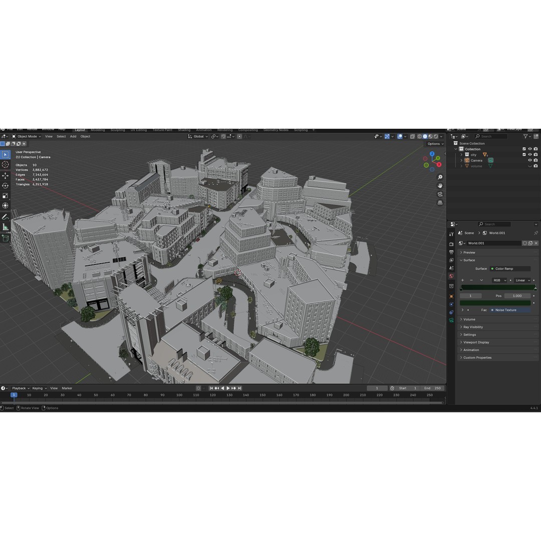 Realistic Urban City 3D Model – Morning Wet Street Scene, Blender & FBX - View 30