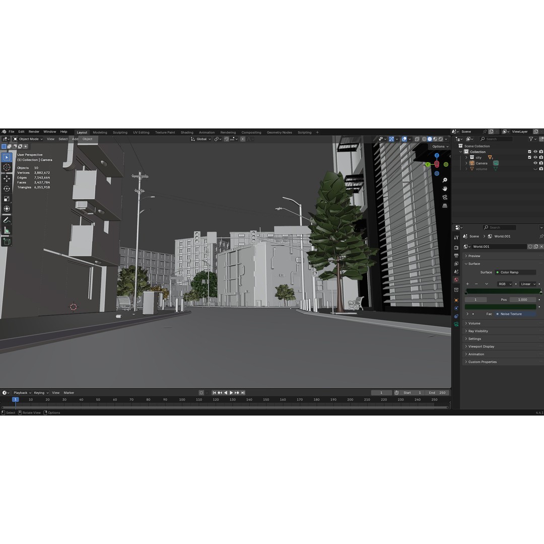 Realistic Urban City 3D Model – Morning Wet Street Scene, Blender & FBX - View 32