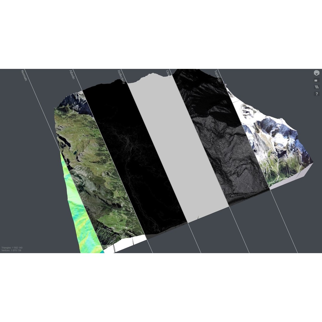 Grindelwald Mountain Landscape 3D Model – High Poly PBR Asset, FBX, OBJ - View 20
