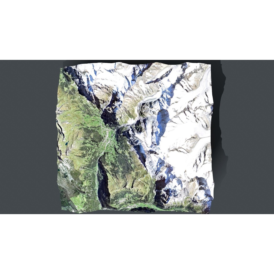 Grindelwald Mountain Landscape 3D Model – High Poly PBR Asset, FBX, OBJ - View 8