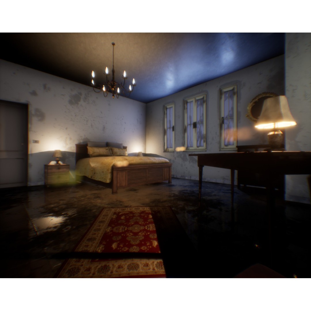 Haunted House 3D Model – Low Poly Game Ready Asset, FBX & Blender - View 7