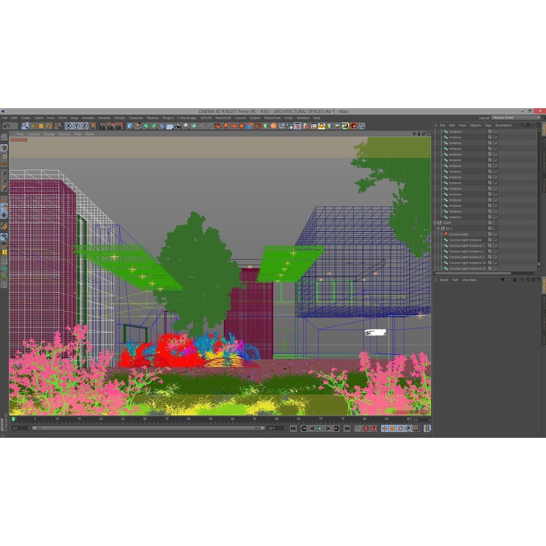 Architectural Office Entrance 3D Model – Cinema4D Scene Files, PBR Textures - View 7