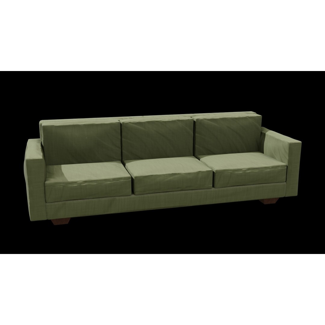 Classic House 3D Model – Low Poly Urban Design with Furniture - View 19