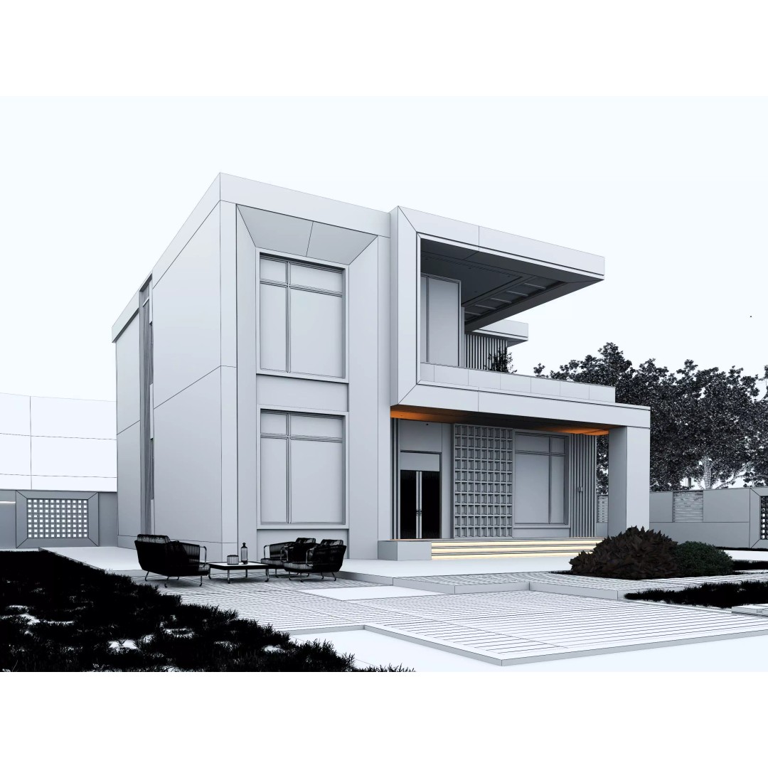 House 3D Model – Architectural Exterior with PBR Textures, FBX & OBJ
