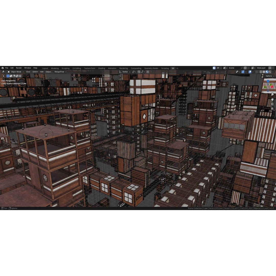 Infinity Castle 3D Model – Anime Concept with 19 Unique Buildings - View 15