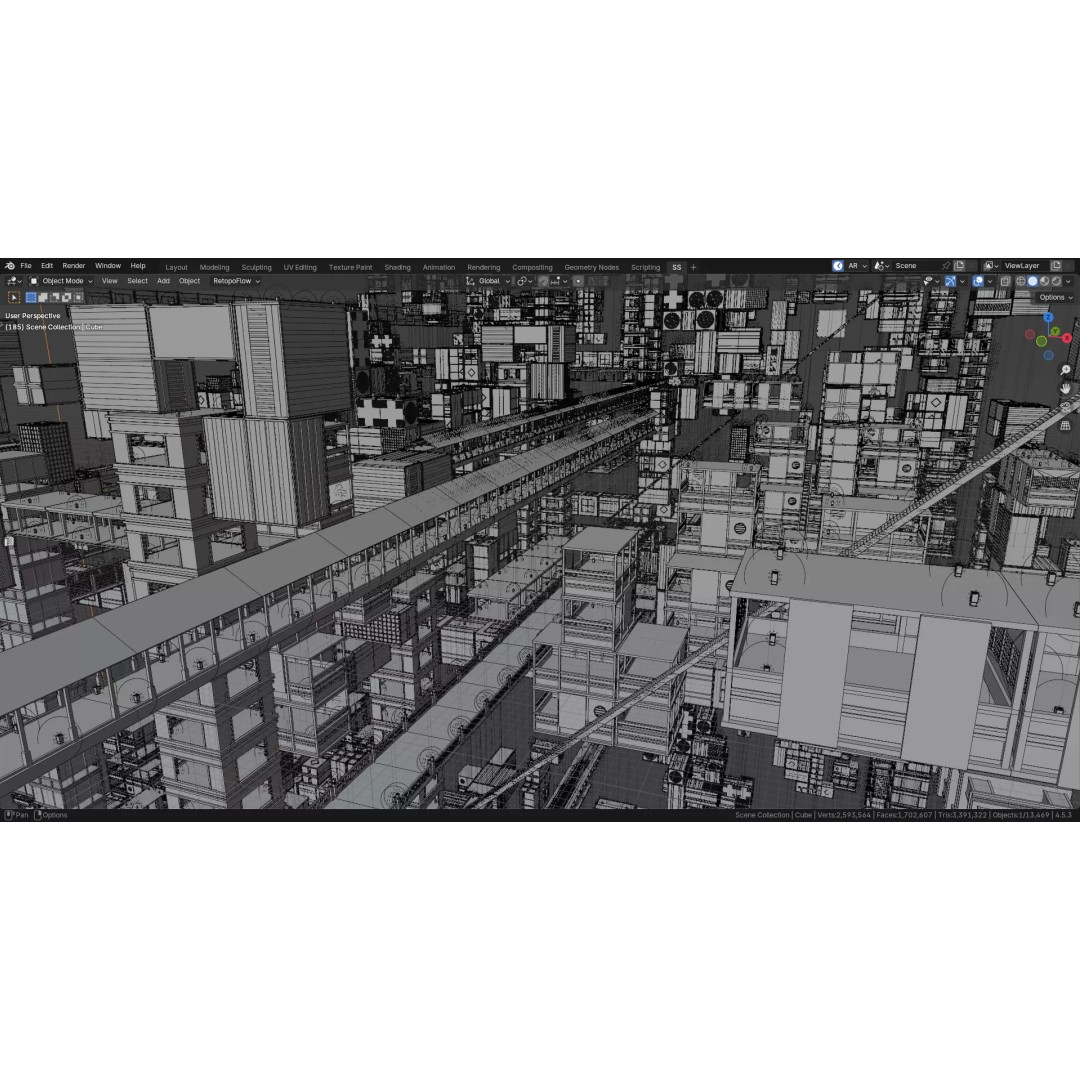 Infinity Castle 3D Model – Anime Concept with 19 Unique Buildings - View 16