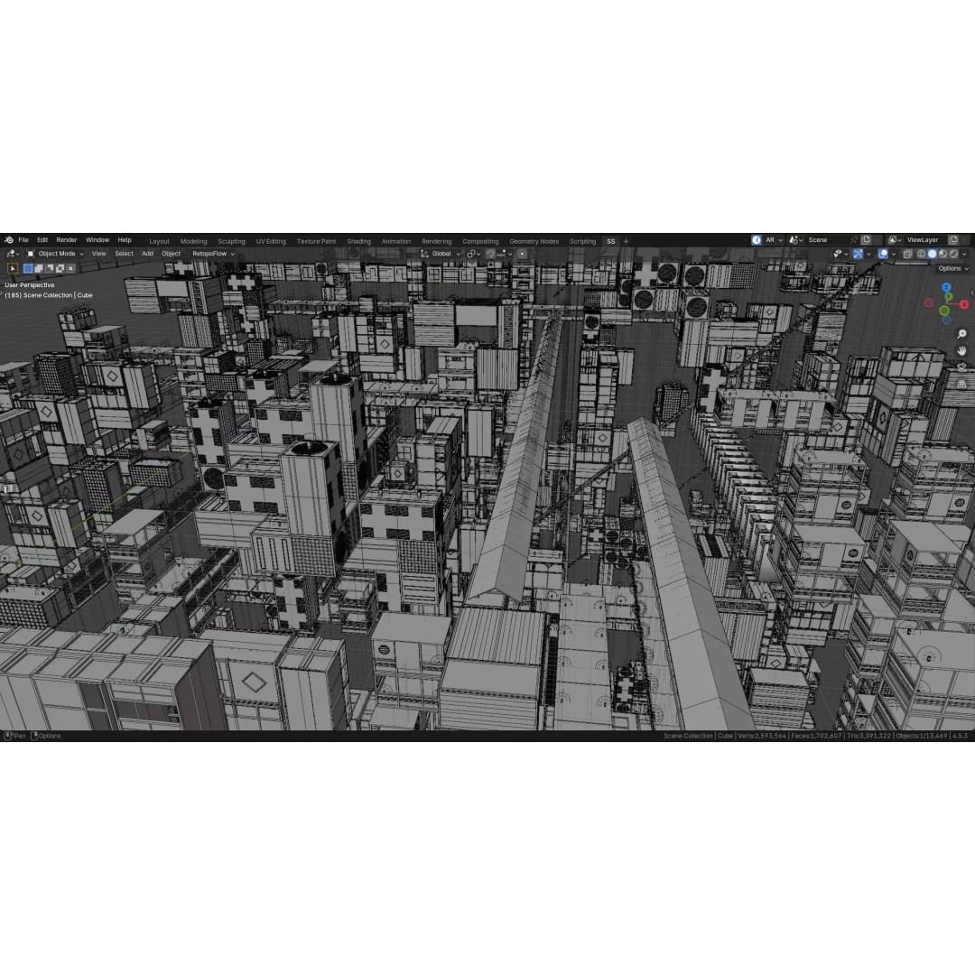 Infinity Castle 3D Model – Anime Concept with 19 Unique Buildings - View 18