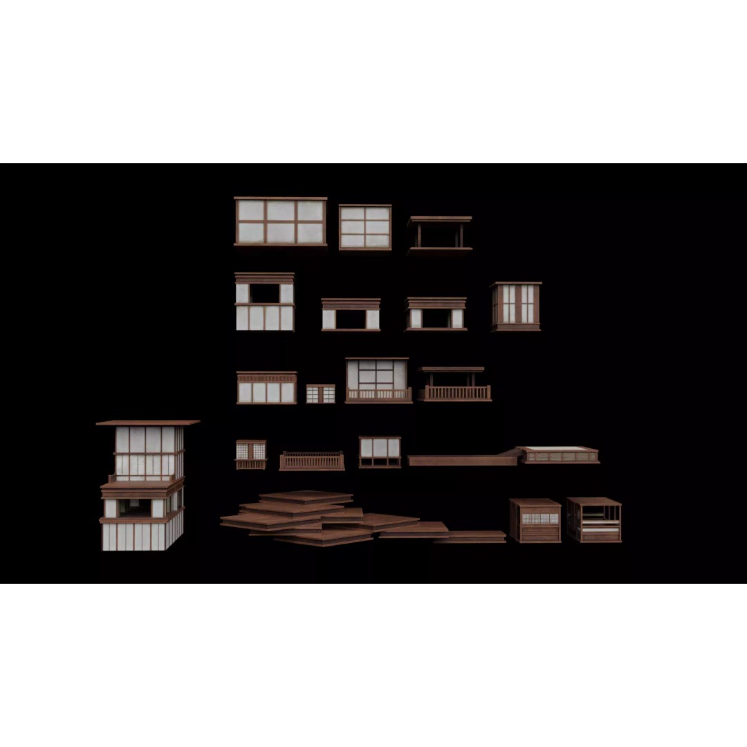Infinity Castle 3D Model – Anime Concept with 19 Unique Buildings - View 20