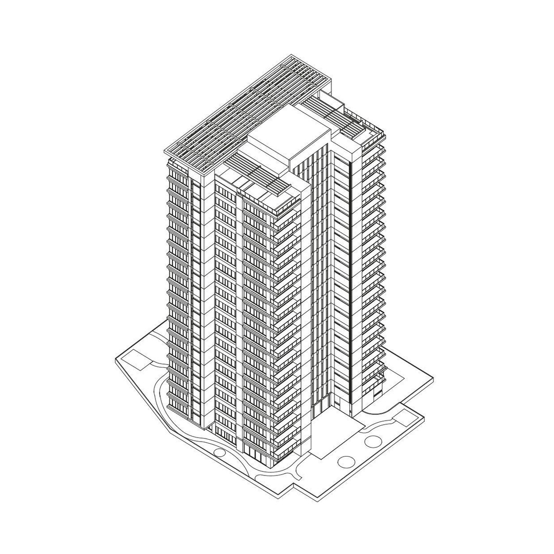 Modern Apartments Building 3D Model – Contemporary Design, FBX, Archviz - View 14