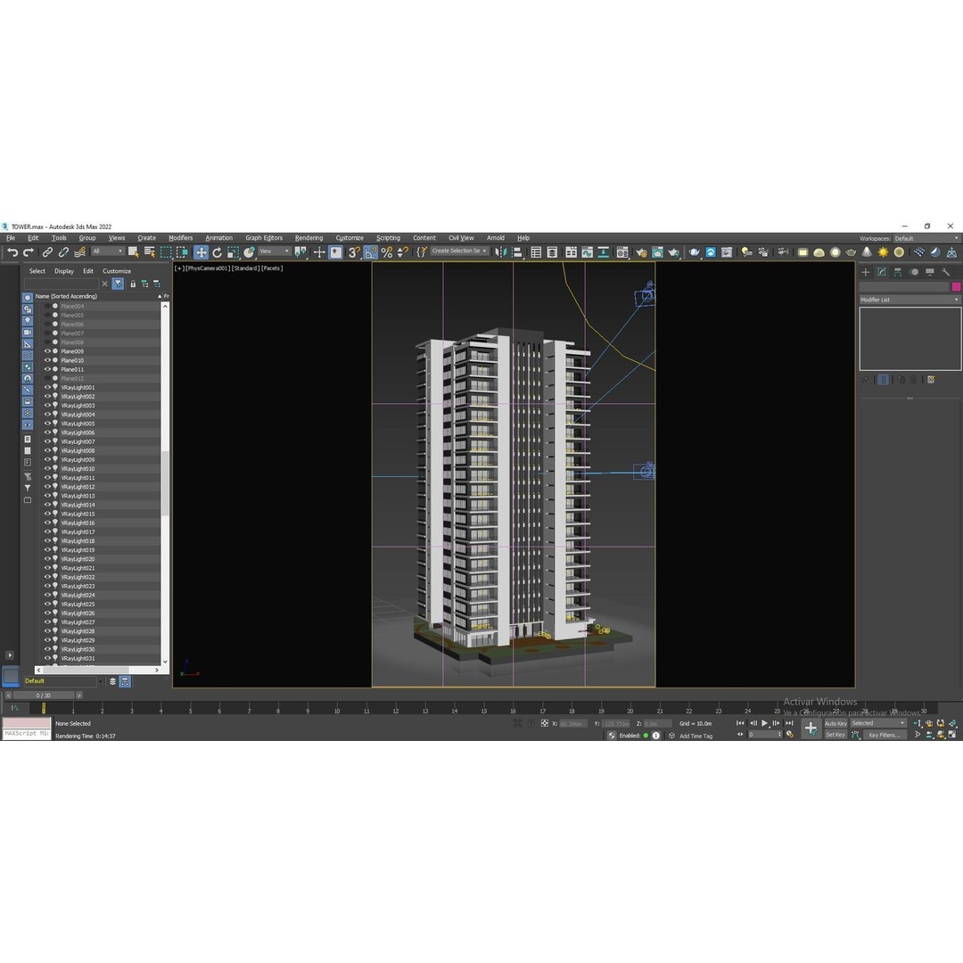 Modern Apartments Building 3D Model – Contemporary Design, FBX, Archviz - View 15