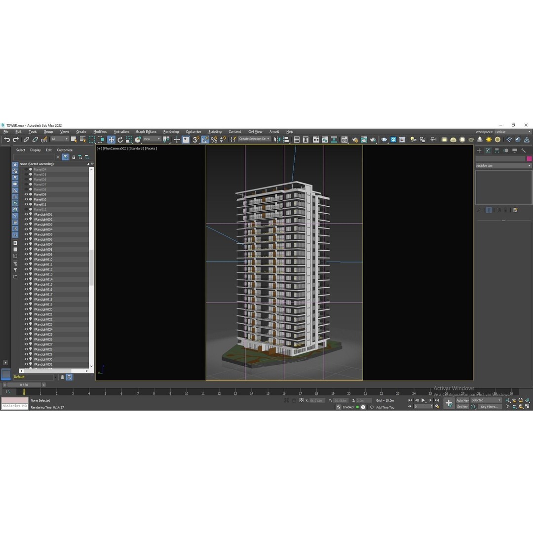 Modern Apartments Building 3D Model – Contemporary Design, FBX, Archviz - View 18
