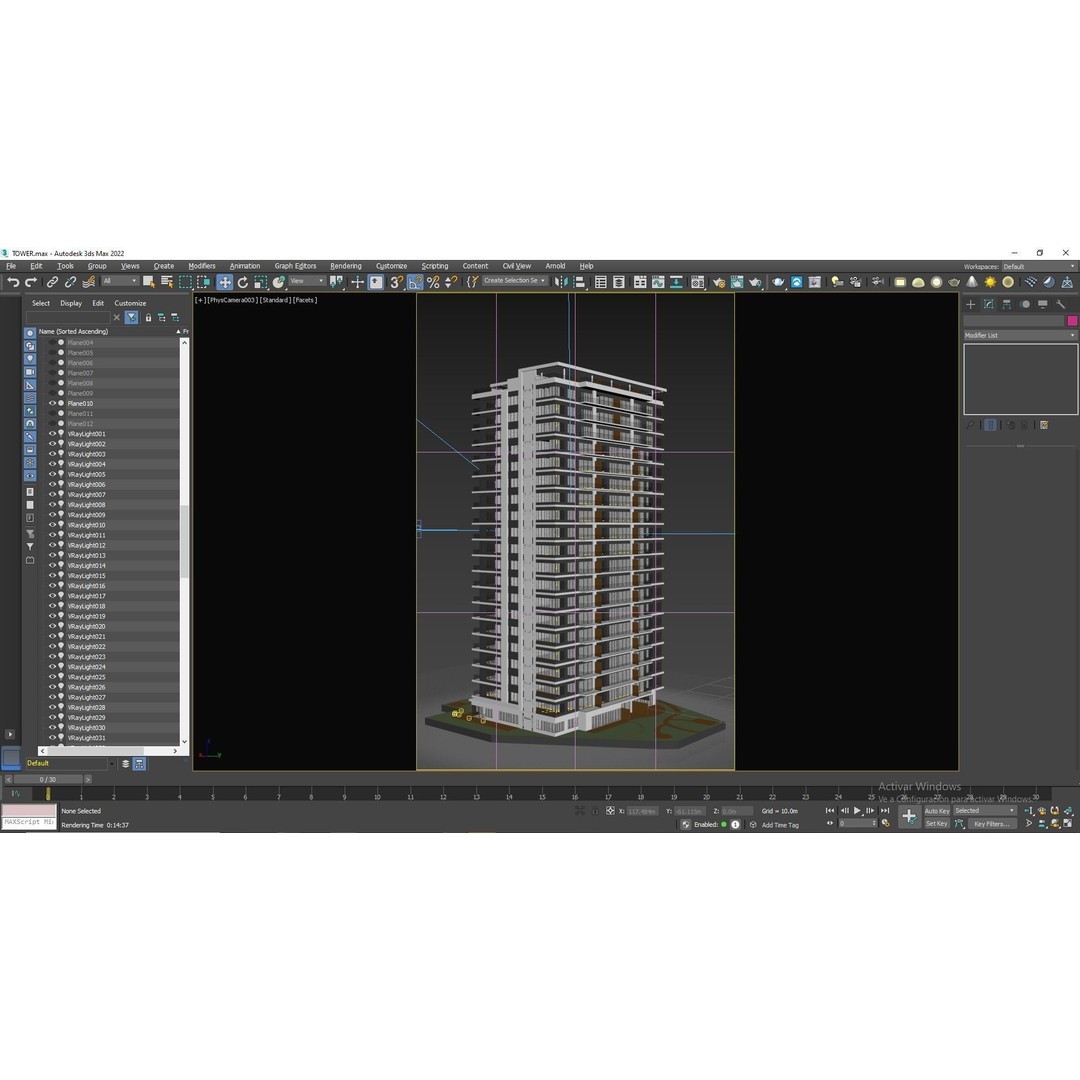 Modern Apartments Building 3D Model – Contemporary Design, FBX, Archviz - View 19
