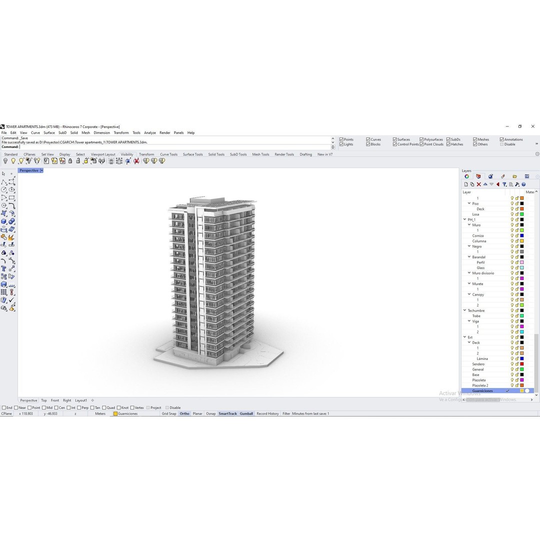 Modern Apartments Building 3D Model – Contemporary Design, FBX, Archviz - View 20