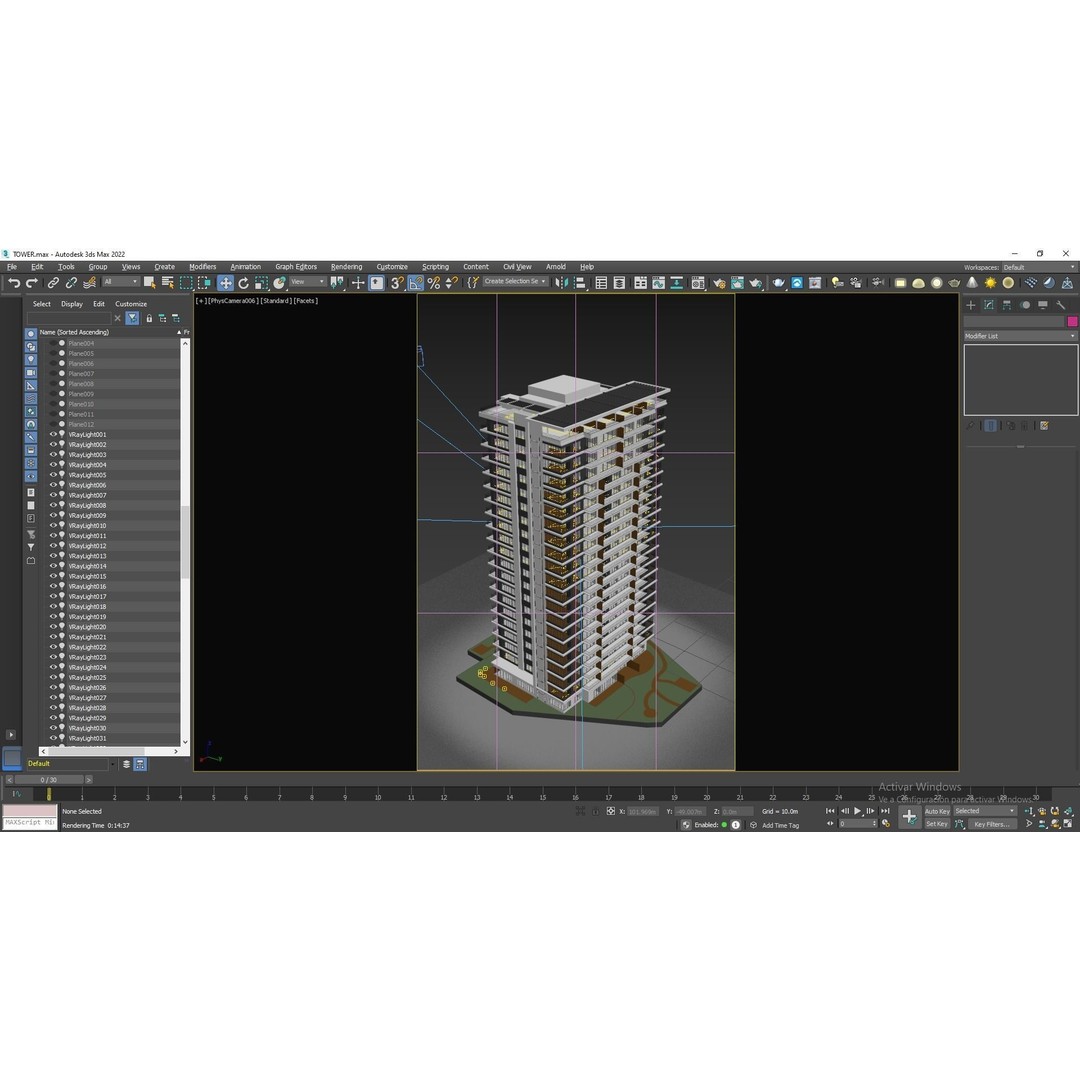 Modern Apartments Building 3D Model – Contemporary Design, FBX, Archviz - View 26