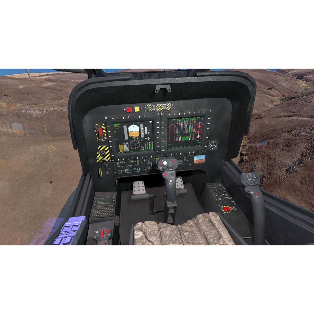 Atak T129 Helicopter 3D Model – Rigged Low-Poly Asset, FBX - View 12