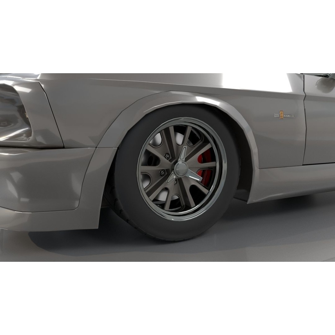 Mustang Eleanor 3D Model – Low Poly Classic Car, FBX, Game Ready - View 10