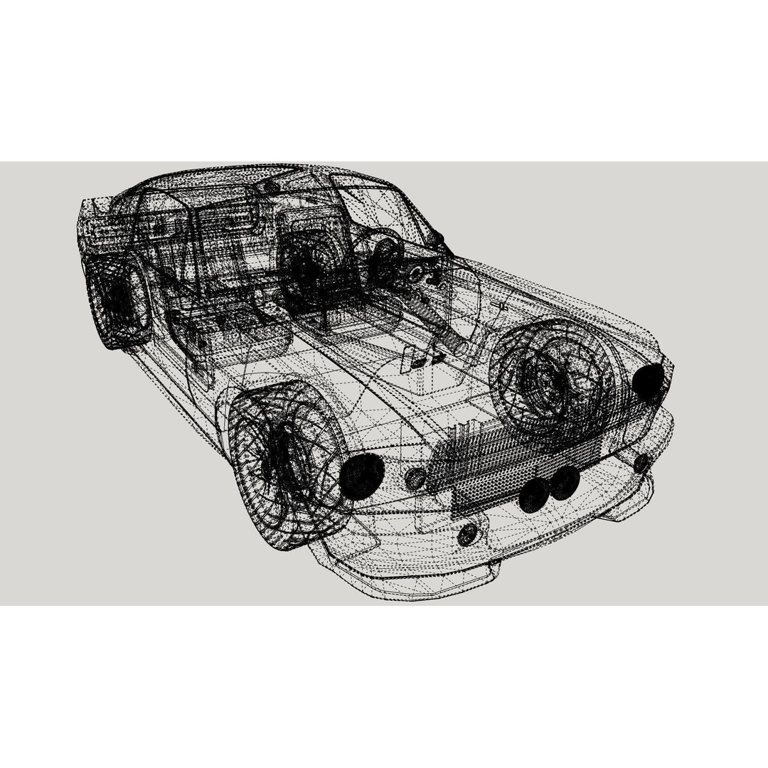 Mustang Eleanor 3D Model – Low Poly Classic Car, FBX, Game Ready - View 16