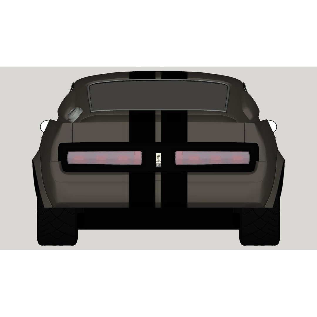 Mustang Eleanor 3D Model – Low Poly Classic Car, FBX, Game Ready - View 20