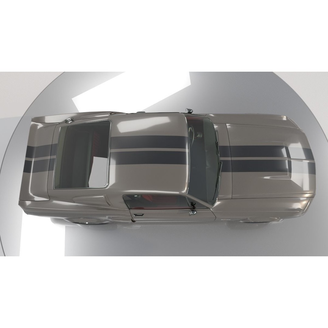 Mustang Eleanor 3D Model – Low Poly Classic Car, FBX, Game Ready - View 7