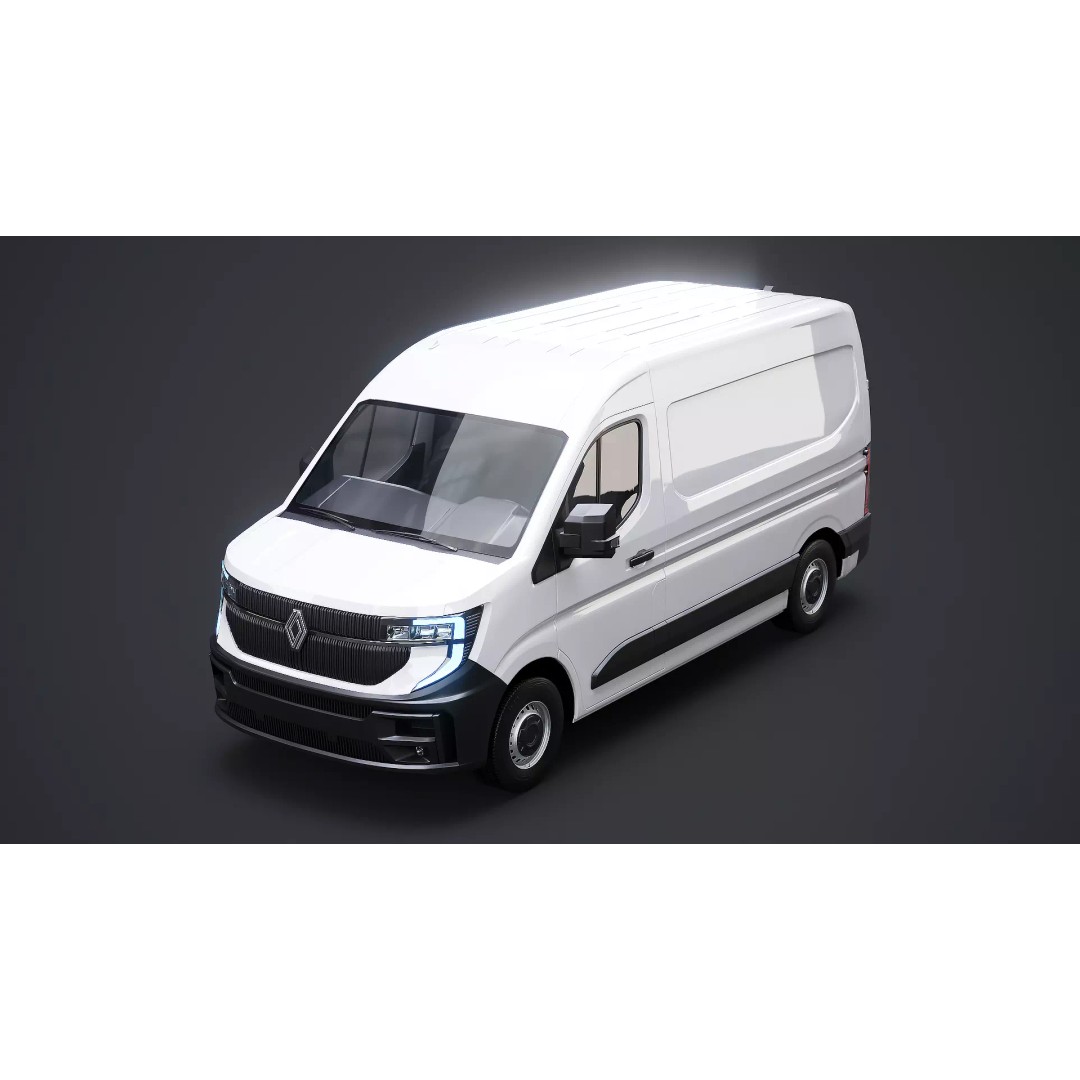 Renault Master 2025 3D Model – Low Poly Game Asset, PBR Textures - View 10
