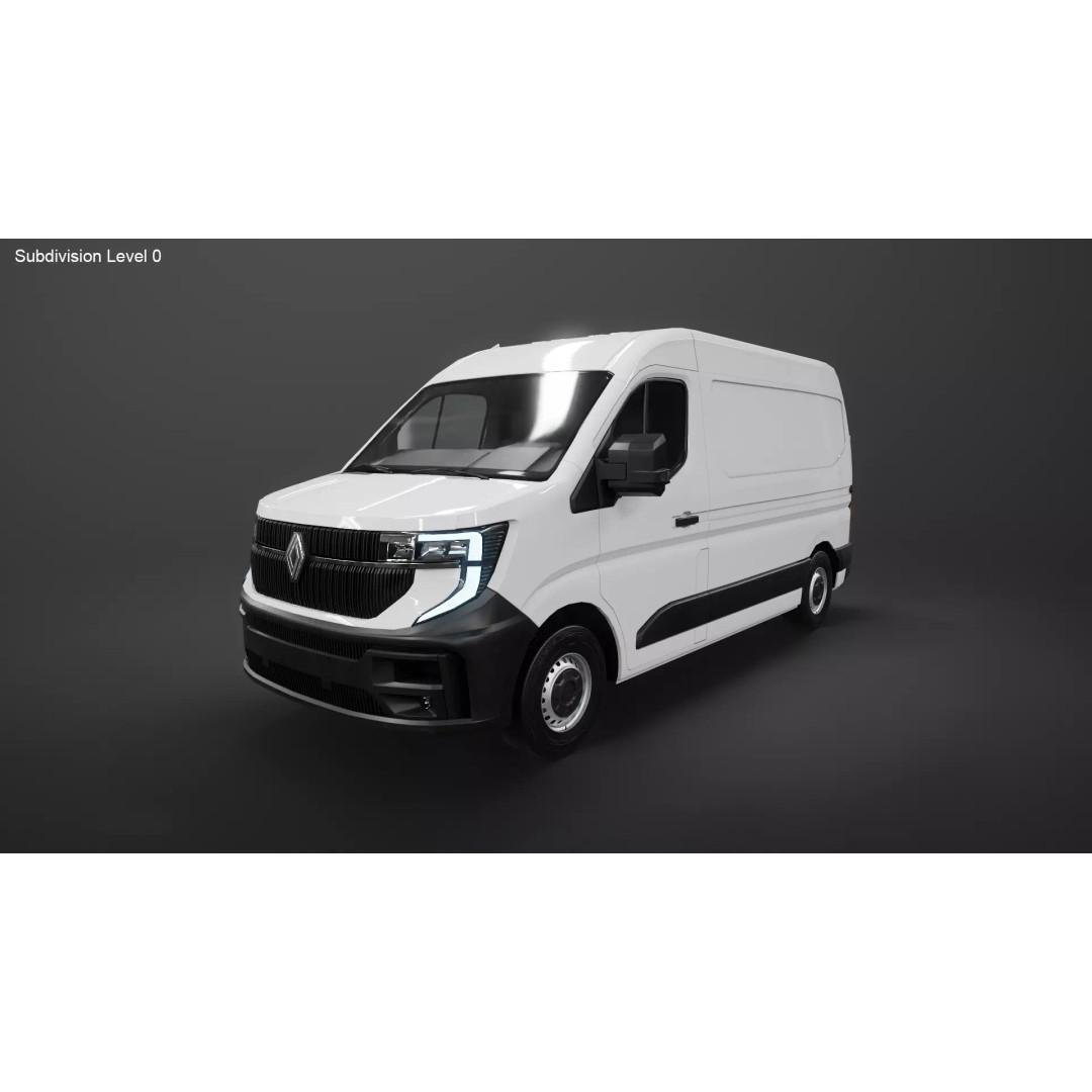Renault Master 2025 3D Model – Low Poly Game Asset, PBR Textures - View 13
