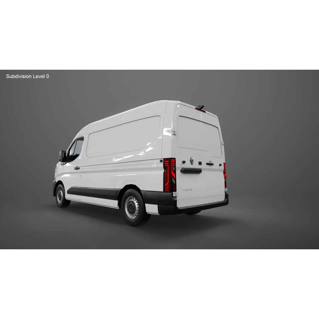 Renault Master 2025 3D Model – Low Poly Game Asset, PBR Textures - View 14