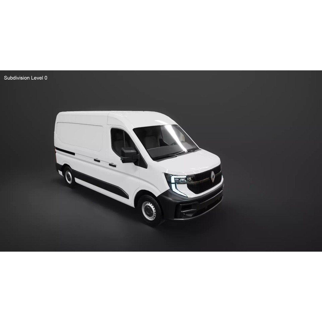 Renault Master 2025 3D Model – Low Poly Game Asset, PBR Textures - View 16
