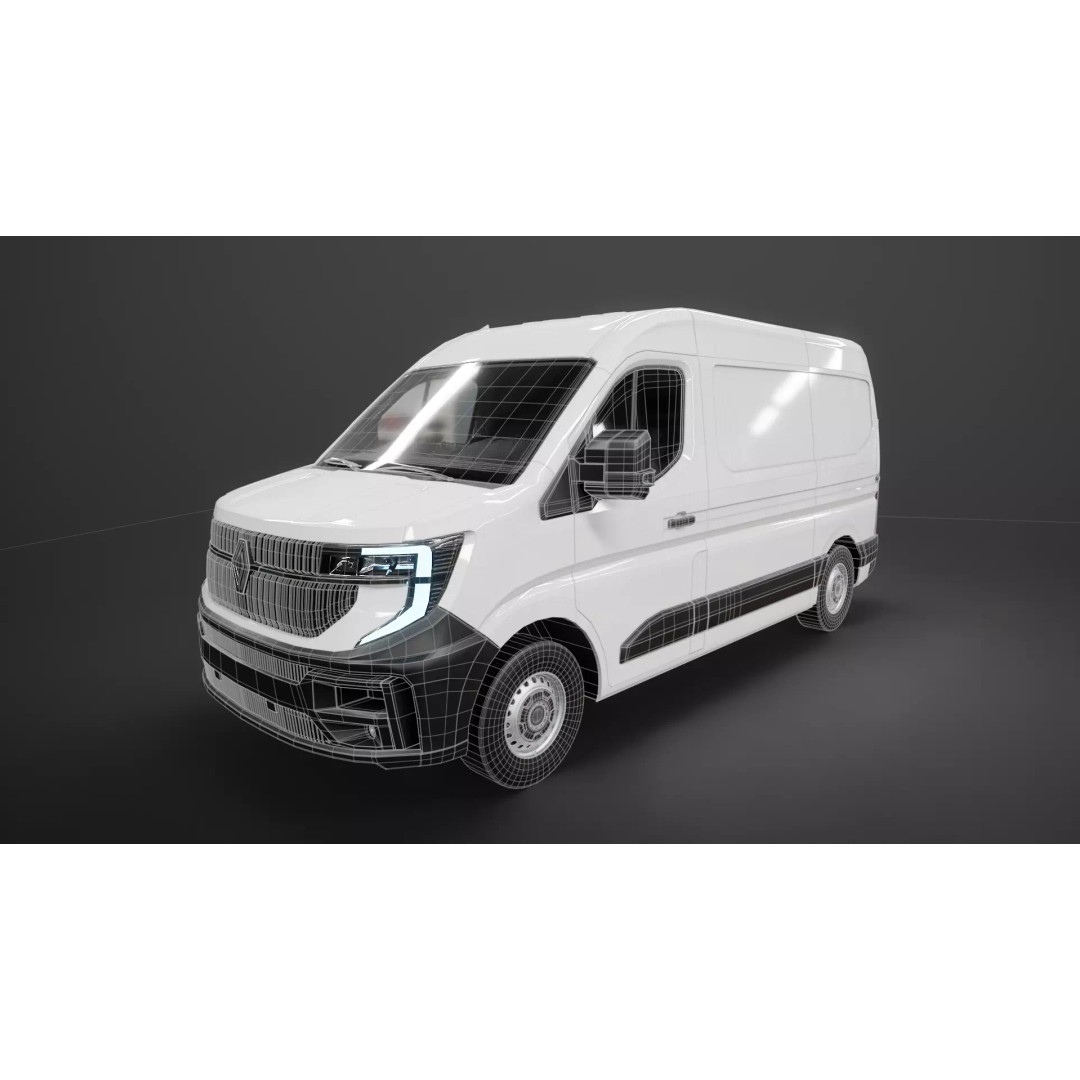 Renault Master 2025 3D Model – Low Poly Game Asset, PBR Textures - View 19