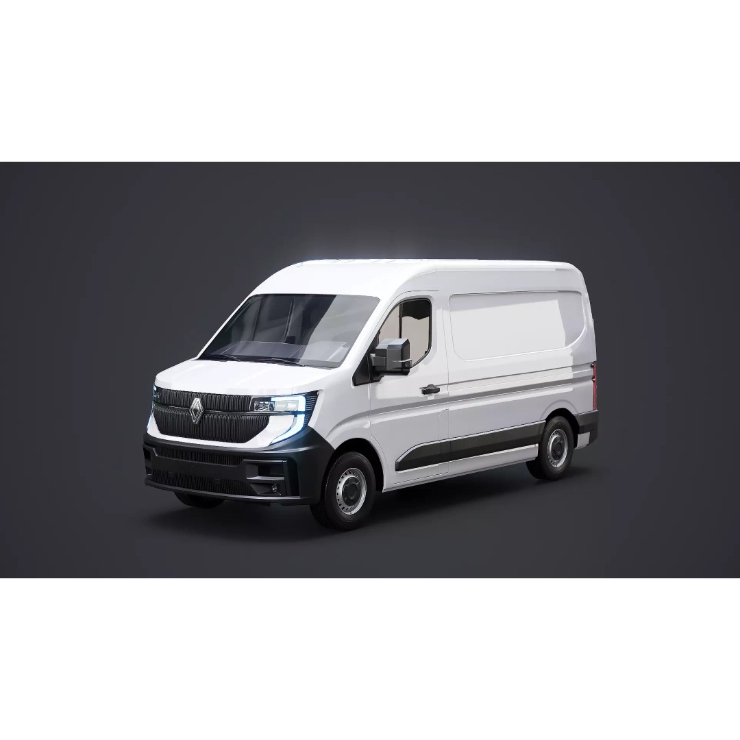 Renault Master 2025 3D Model – Low Poly Game Asset, PBR Textures - View 2