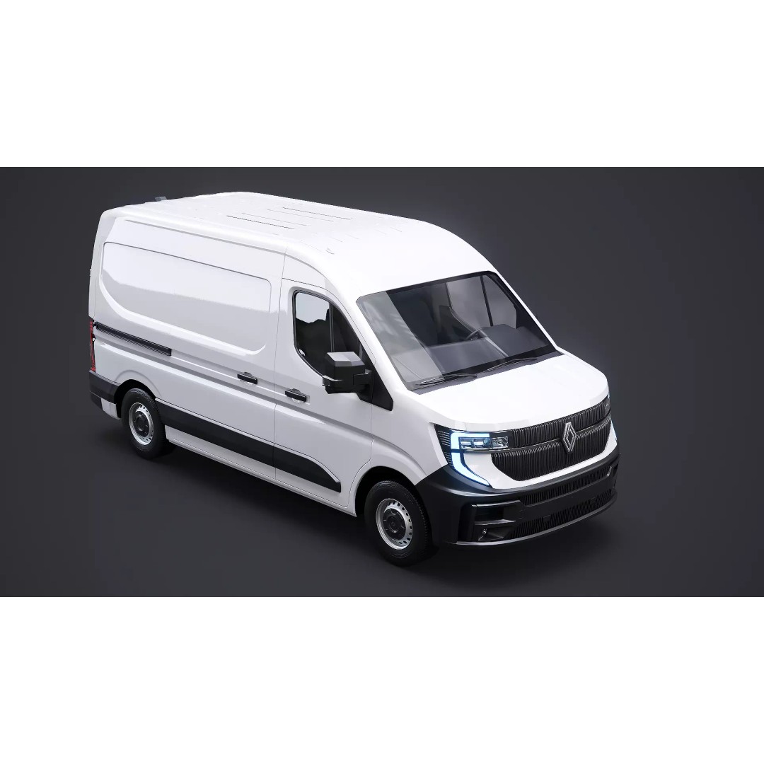 Renault Master 2025 3D Model – Low Poly Game Asset, PBR Textures - View 8