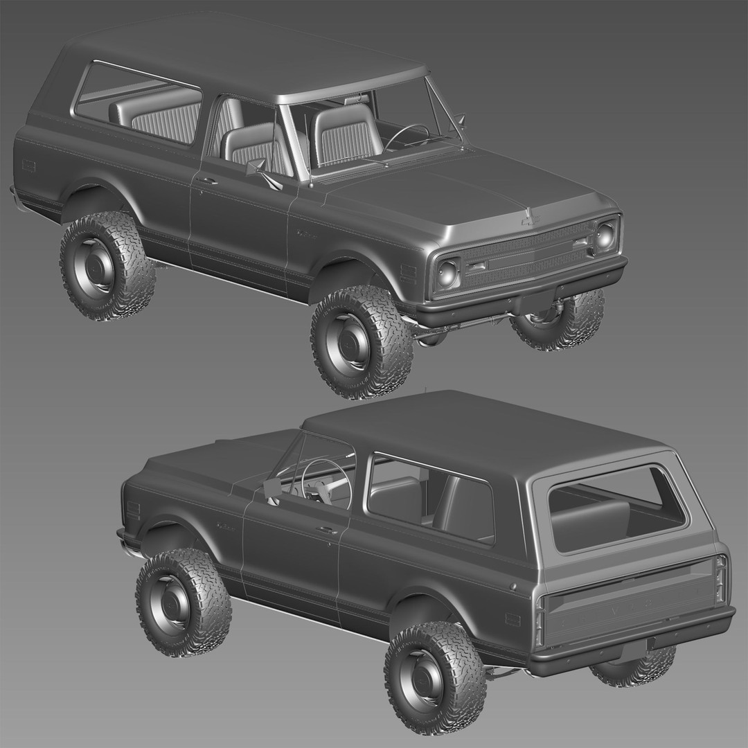 Chevrolet K5 Blazer 1969 3D Model – High Poly Game Asset, FBX