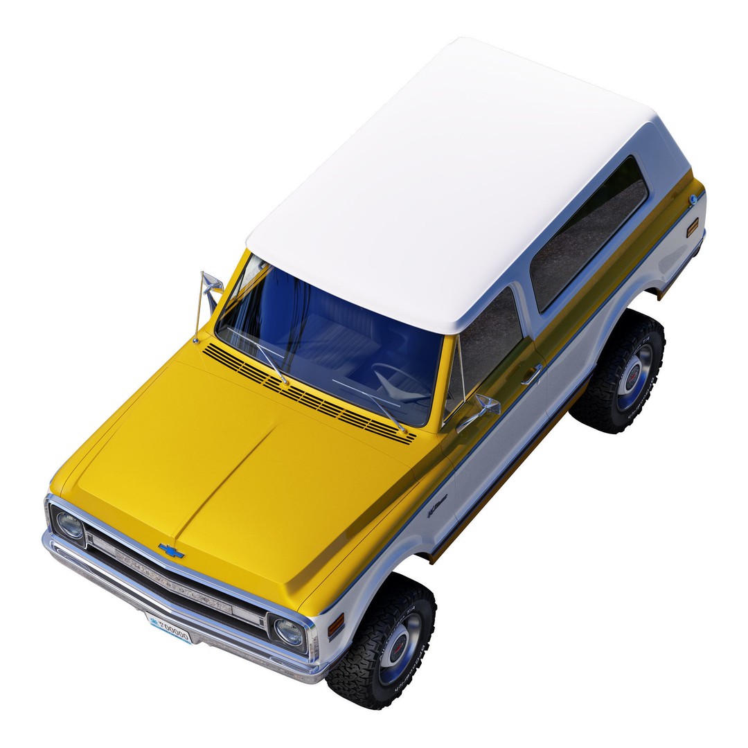 Chevrolet K5 Blazer 1969 3D Model – High Poly Game Asset, FBX - View 10