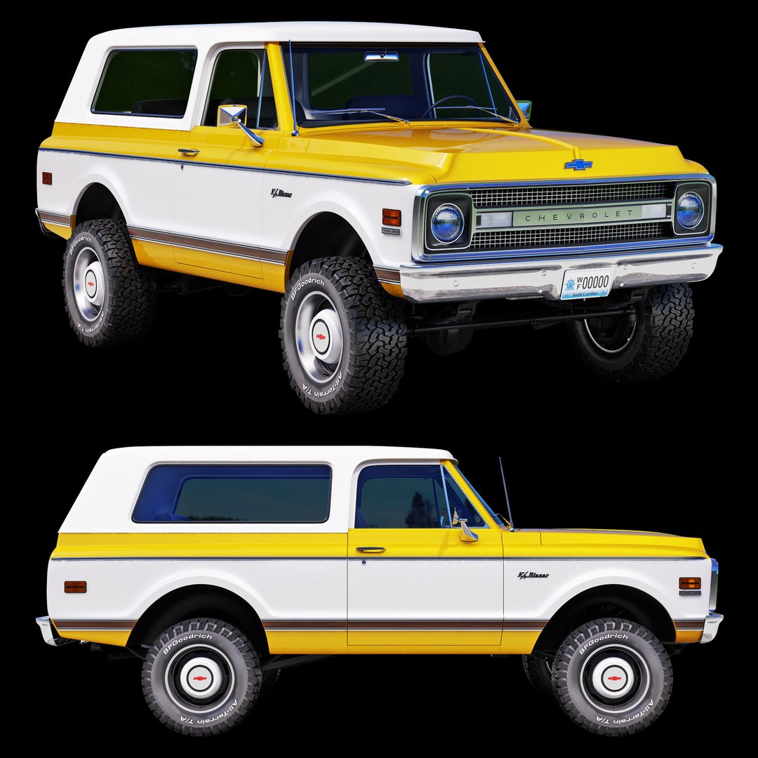 Chevrolet K5 Blazer 1969 3D Model – High Poly Game Asset, FBX - View 12