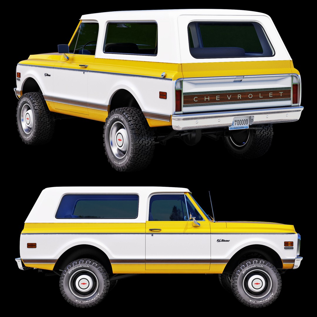 Chevrolet K5 Blazer 1969 3D Model – High Poly Game Asset, FBX - View 13