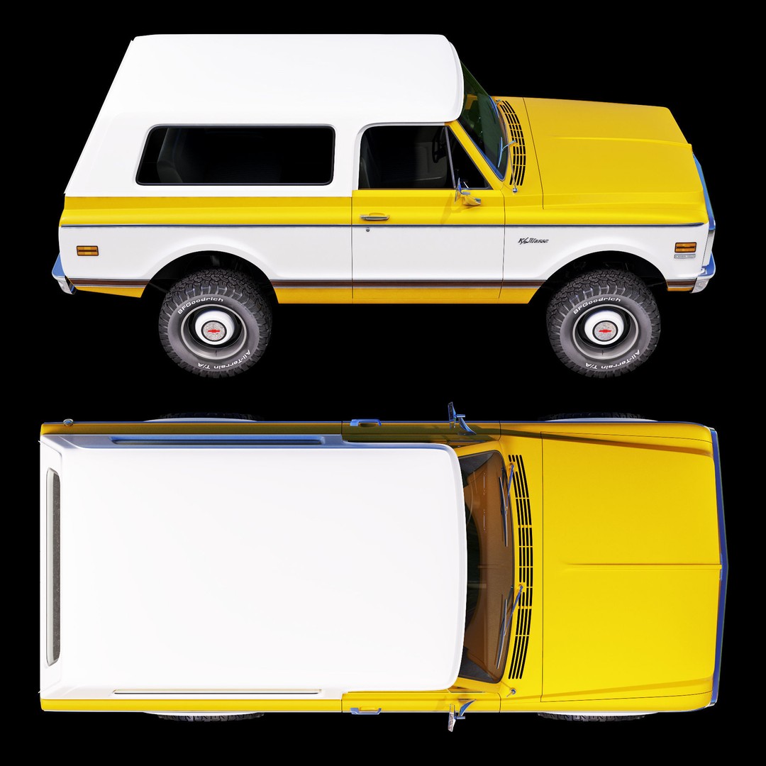 Chevrolet K5 Blazer 1969 3D Model – High Poly Game Asset, FBX - View 14