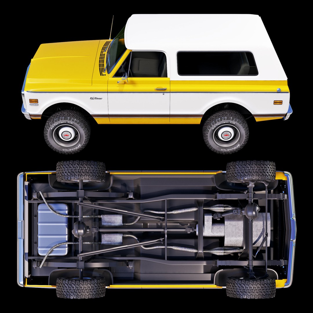 Chevrolet K5 Blazer 1969 3D Model – High Poly Game Asset, FBX - View 15