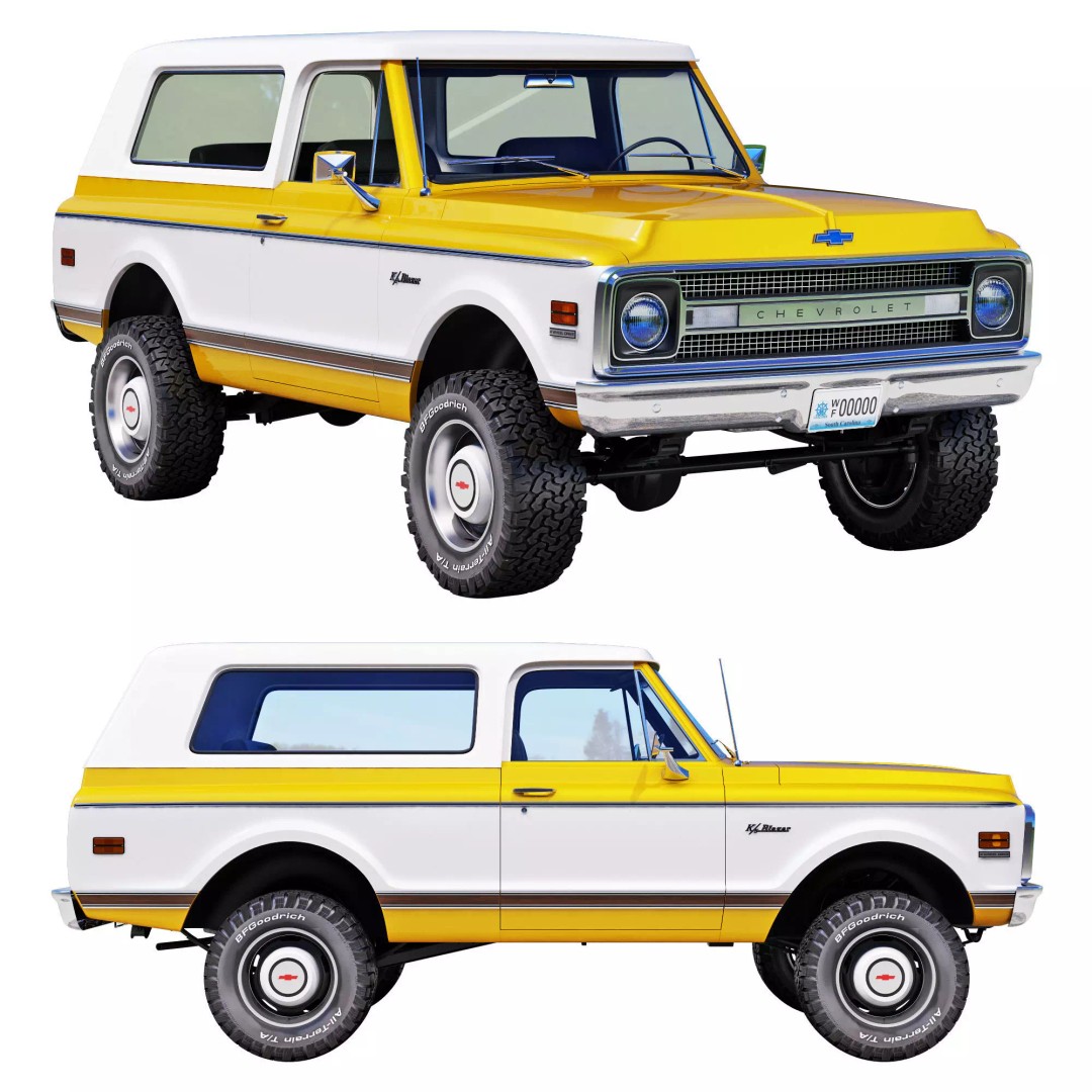 Chevrolet K5 Blazer 1969 3D Model – High Poly Game Asset, FBX - View 2