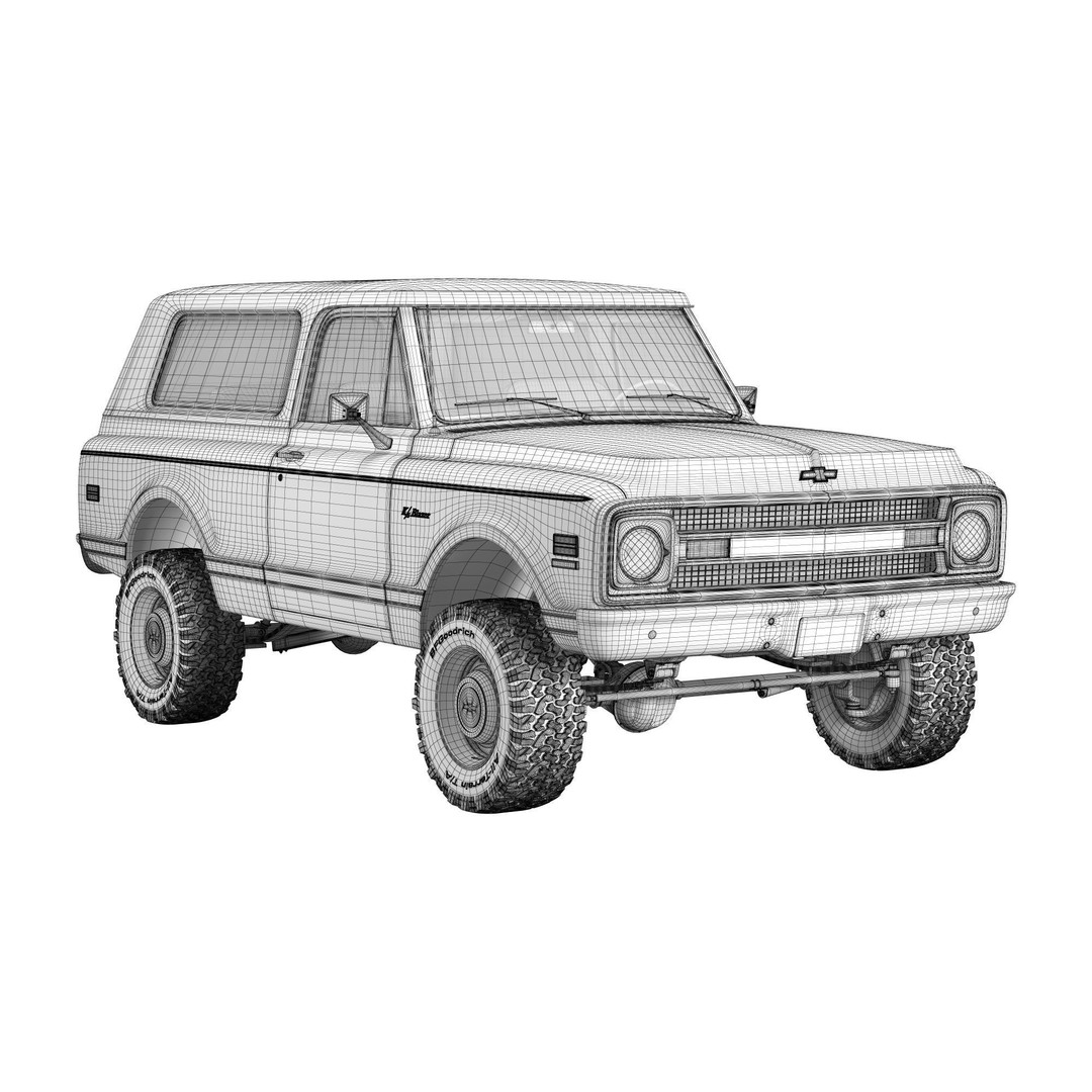 Chevrolet K5 Blazer 1969 3D Model – High Poly Game Asset, FBX - View 23
