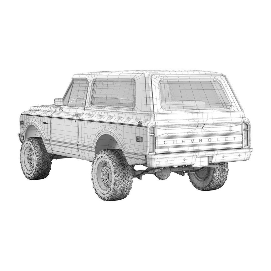 Chevrolet K5 Blazer 1969 3D Model – High Poly Game Asset, FBX - View 24
