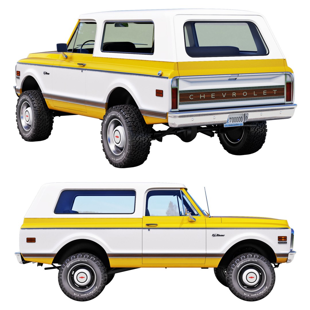 Chevrolet K5 Blazer 1969 3D Model – High Poly Game Asset, FBX - View 3