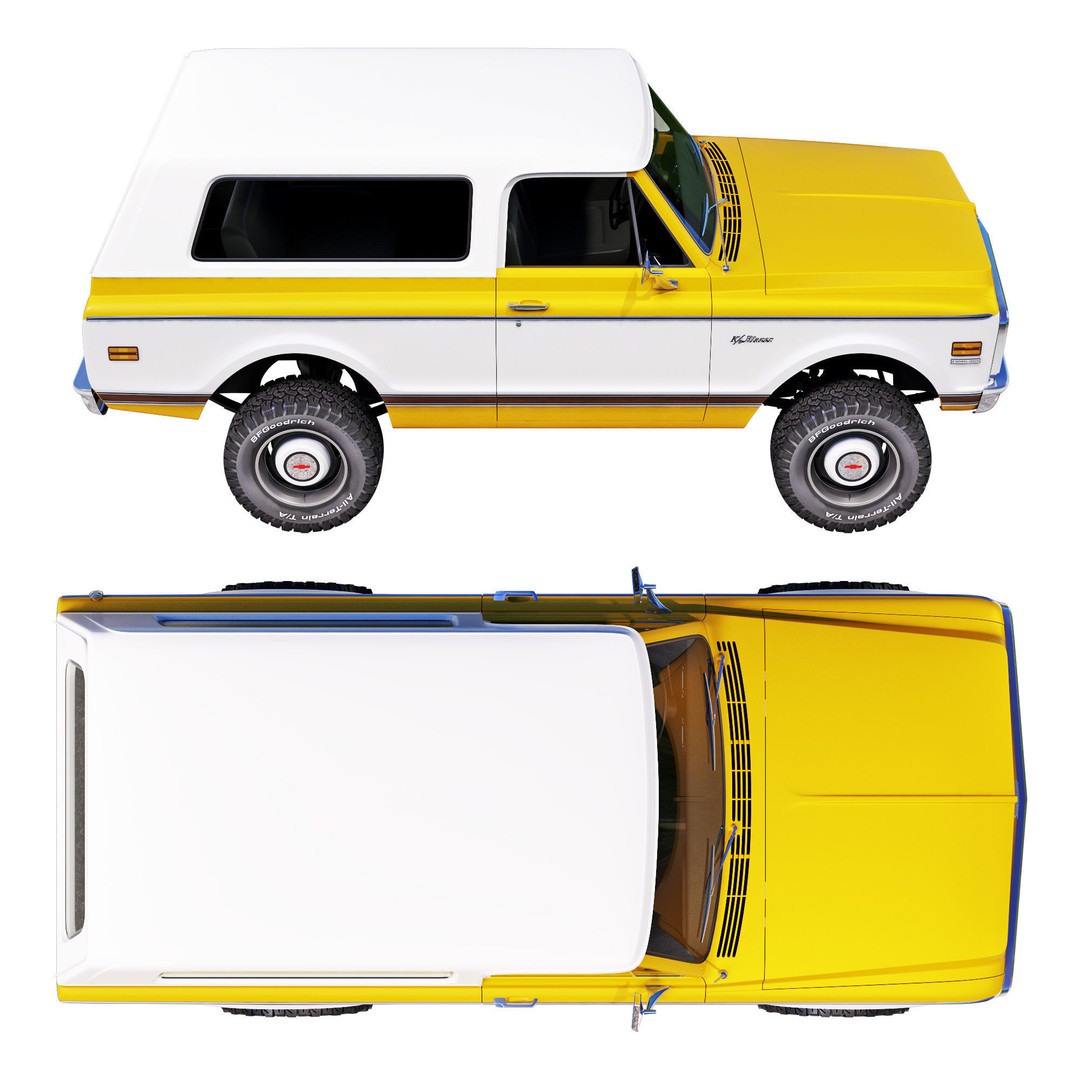 Chevrolet K5 Blazer 1969 3D Model – High Poly Game Asset, FBX - View 4