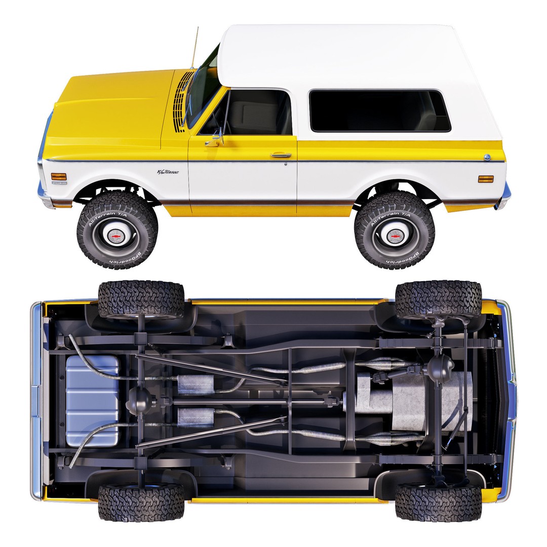 Chevrolet K5 Blazer 1969 3D Model – High Poly Game Asset, FBX - View 5