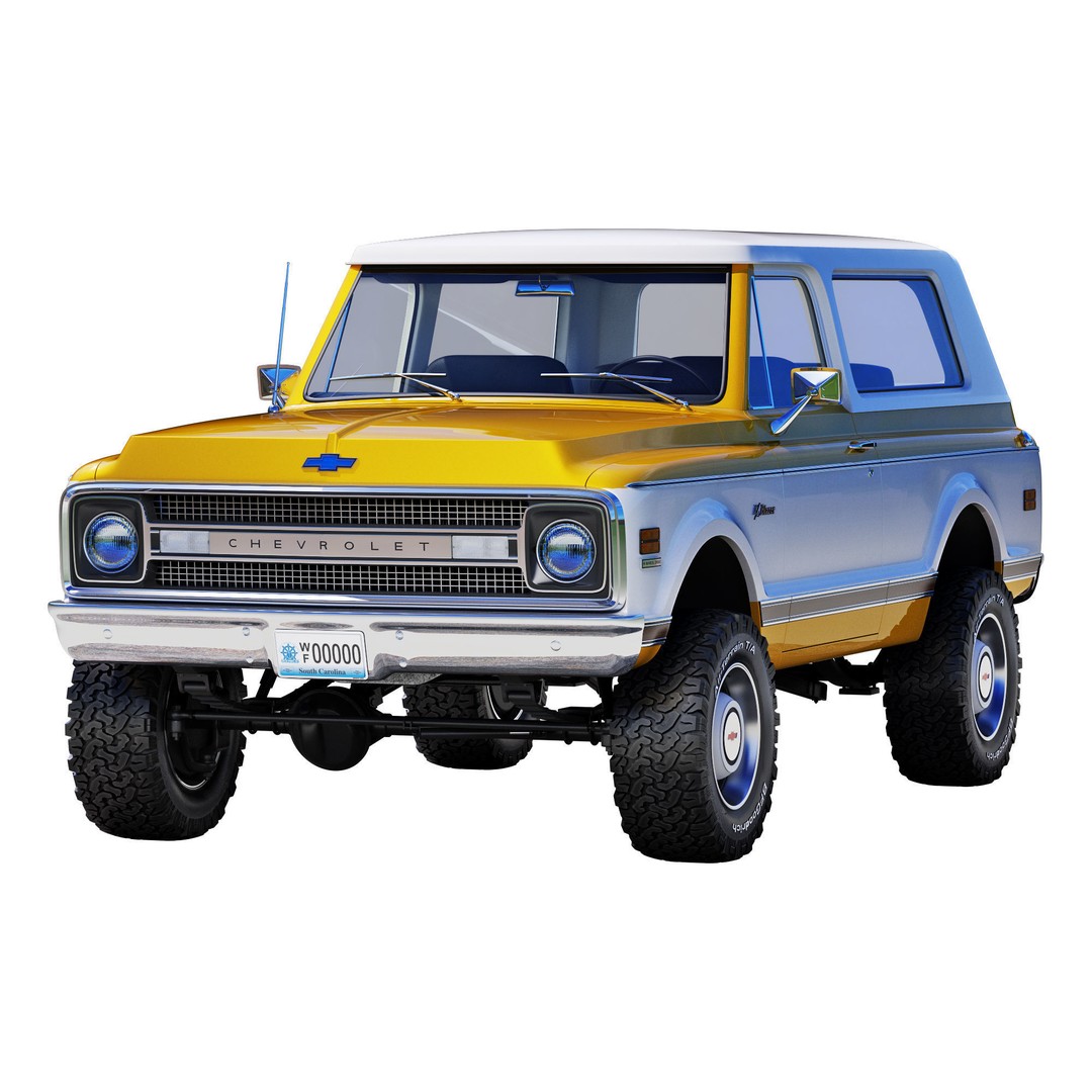 Chevrolet K5 Blazer 1969 3D Model – High Poly Game Asset, FBX - View 8