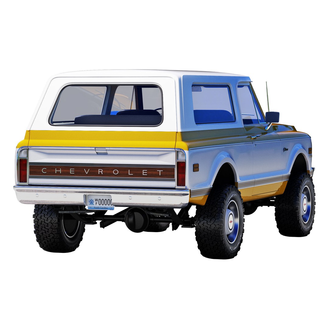 Chevrolet K5 Blazer 1969 3D Model – High Poly Game Asset, FBX - View 9