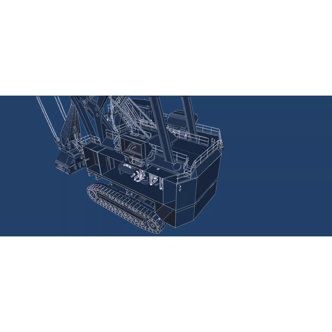 Mining Rope Shovel Excavator 3D Model – Detailed Industrial Asset, Lumion Ready