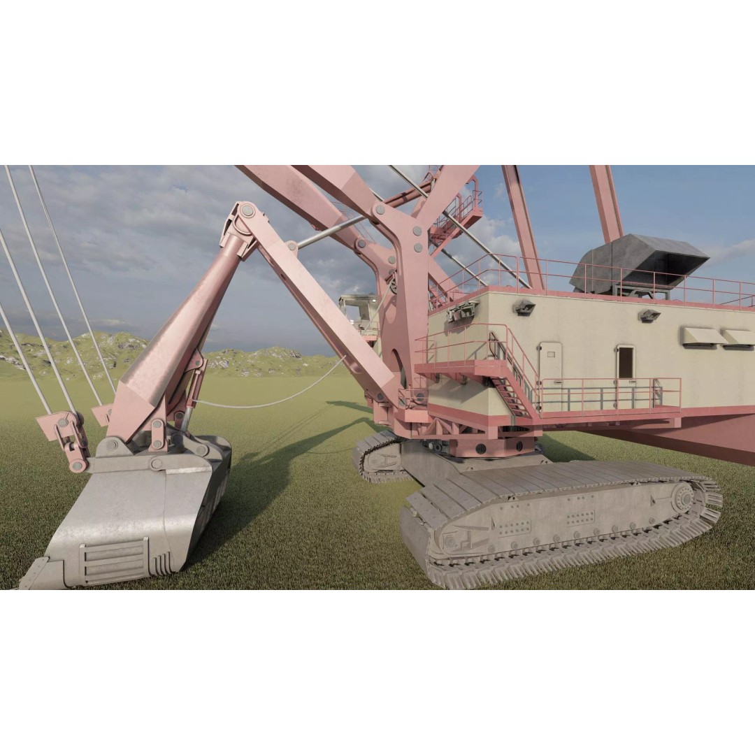 Mining Rope Shovel Excavator 3D Model – Detailed Industrial Asset, Lumion Ready - View 11