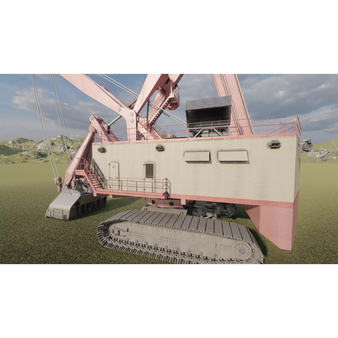 Mining Rope Shovel Excavator 3D Model – Detailed Industrial Asset, Lumion Ready - View 12