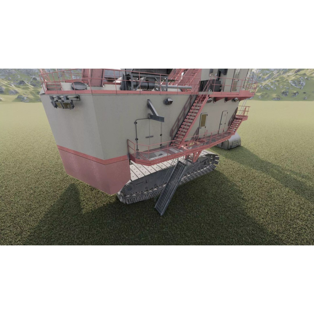 Mining Rope Shovel Excavator 3D Model – Detailed Industrial Asset, Lumion Ready - View 14