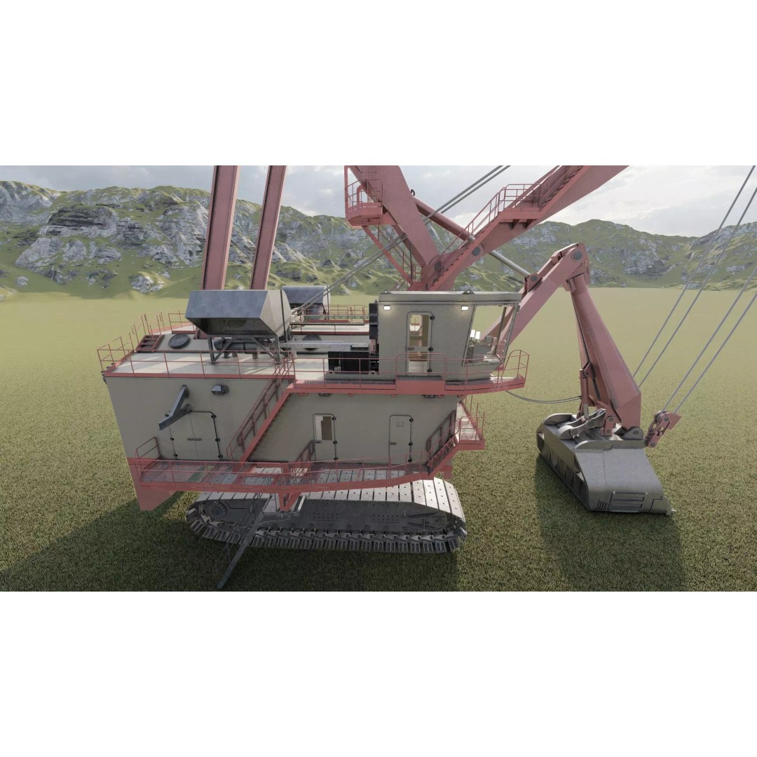 Mining Rope Shovel Excavator 3D Model – Detailed Industrial Asset, Lumion Ready - View 15